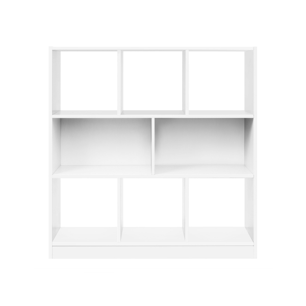 Wooden Bookcase with Open Cubbies