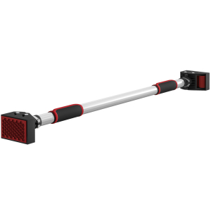 SPORTNOW Barra de Elevação para Porta Ajustável de 95 cm a 123 cm Carga 200 kg para Exercícios e Treino Vermelho e Preto