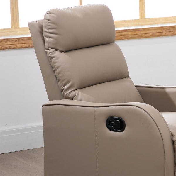 HOMCOM Poltrona Relax com reclinação manual até 160 ° com apoio para os pés retrátil Esponja de densidade estofada em PU 65x89x100cm - Image 9