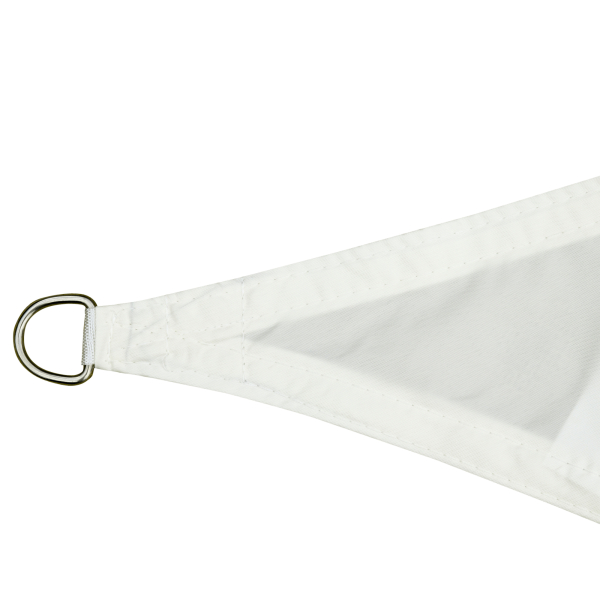 Outsunny Vela de Sombra Triangular 5x5x5 m Toldo Vela de Poliéster com Proteção UV Aneis em Forma de D e Cordas para Jardim Pátio Piscina Creme - Image 8