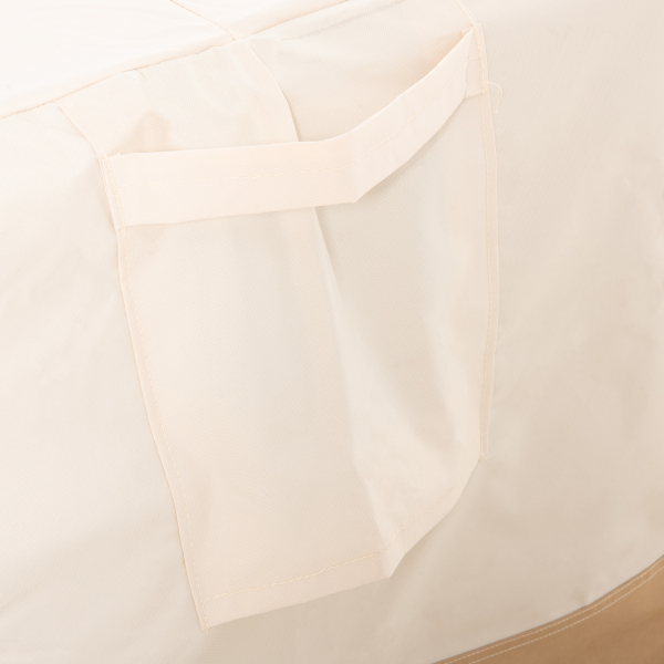 Outsunny Capa Protetora para Móveis de Jardim 270x200x78cm  Tecido Oxford 600D Impermeável Cobertura para Sofás Mesas Exterior com 4 Ventilações 5 Alças Cordão de Tração Bege - Image 7