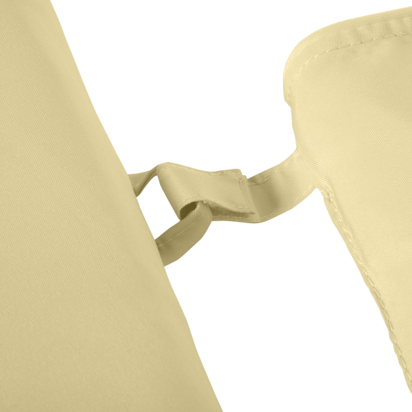 Outsunny Almofada para Espreguiçadeira 198x53x5cm Almofada Suave para Espreguiçadeira Dobrável Acolchoada para Exterior Jardim Pátio Creme - Image 8
