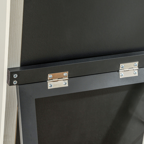 HOMCOM Espelho de Pé 37x157 cm Espelho de Corpo Inteiro com Estrutura de MDF e Suporte Branco e Madeira Escura - Image 9