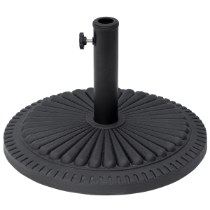 Outsunny Base para Chapéu de Sol Suporte para Chapéu de Sol para Mastros de 35mm/38mm/48mm para Terraço Jardim Exterior Ø49x32 cm Preto