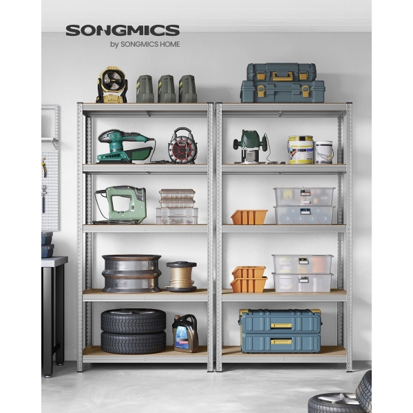 conjunto de 2 | SONGMICS | 50 x 100 x 200 cm | prata | GLR050E02.