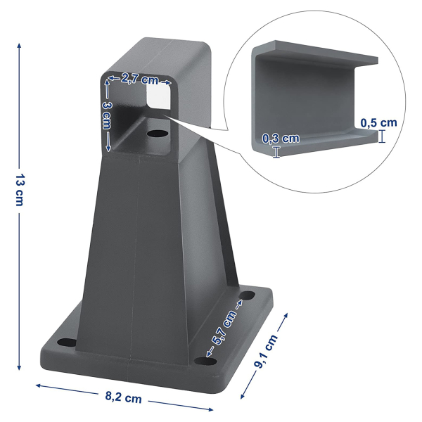 Suporte de parede SONGMICS para fixação de persianas retráteis, adequado para toldos de todos os lados GSA005 - Image 2