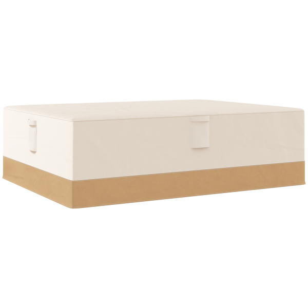 Outsunny Capa Protetora para Móveis de Jardim 270x200x78cm  Tecido Oxford 600D Impermeável Cobertura para Sofás Mesas Exterior com 4 Ventilações 5 Alças Cordão de Tração Bege