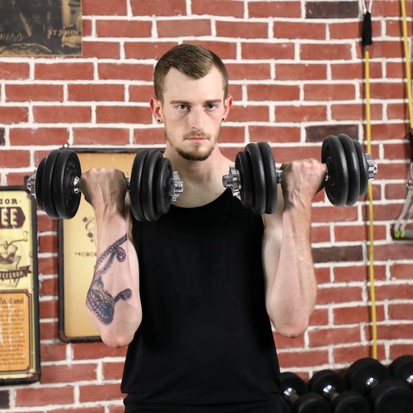 Conjunto de 2 halteres de ferro fundido SONGMICS, 2 anilhas de 15 kg, ajustável para treino masculino e feminino, empunhadura de aço, treinamento físico, levantamento de peso, academia em casa, preto SYL30T - Image 3