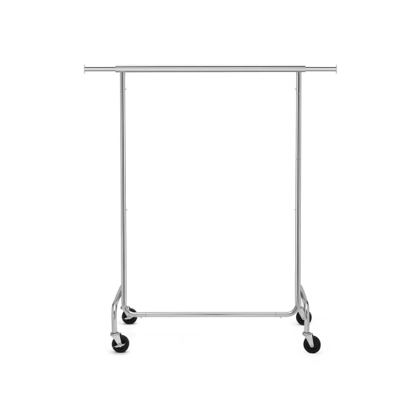 Cabideiro ajustável de metal cromado para roupas pesadas SONGMICS, capacidade máxima de 130 kg, comprimento de 1,1 a 1,4 m HSR11S - Image 2