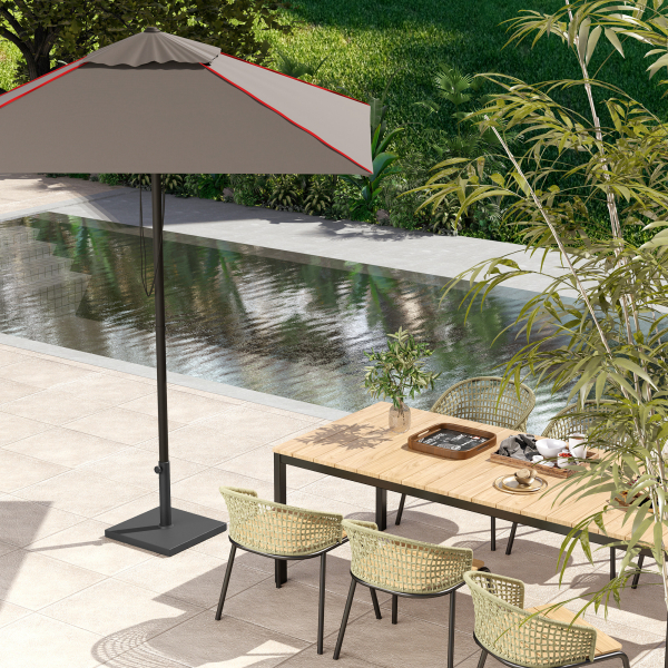 Outsunny Base para Chapéu de Sol de 14,5 kg Preenchido com Cimento para Chapéus de Sol com Mastro de Ø38/48 mm 44x44x30 cm Preto - Image 8