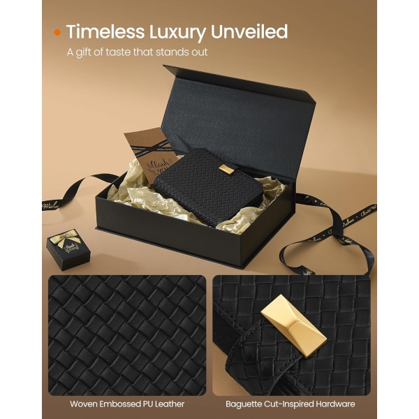 Coleção ONGMICS HOME RONNE - Bolsa para 3 relógios, estojo de viagem para relógios, couro sintético com relevo, organizador portátil para armazenamento de relógios, 22 x 14,5 x 4,5 cm, ideia para presente, tinta preta JWB018B01 - Image 3