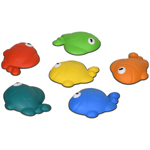 AIYAPLAY Jogo de Equilíbrio com 6 Peças Empilháveis Base Antiderrapante Conjunto de Equilíbrio em Forma de Peixe Dourado Multicor