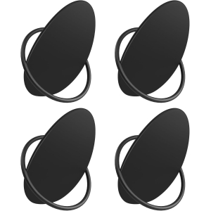 Ganchos para casaco SONGMICS HOME, pacote com 4, ganchos de parede para pendurar casacos e toalhas, cada um com capacidade para até 5 kg, design inspirado em ovos, para sala de estar, quarto e corredor, cor preta LCR039B01