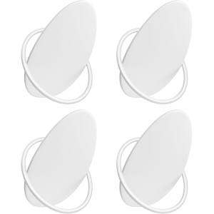 Ganchos para casacos SONGMICS HOME, pacote com 4, ganchos de parede para pendurar casacos e toalhas, cada um com capacidade para até 5 kg, design inspirado em ovos, para sala de estar, quarto e corredor, branco perolado LCR039W01