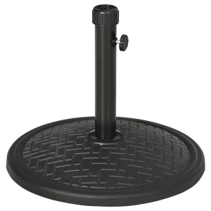 Outsunny Base para Chapéu de Sol de Cimento Suporte para Chapéu de Sol de 14 kg para Mastros de Ø32-38 mm Ø46x34 cm Preto