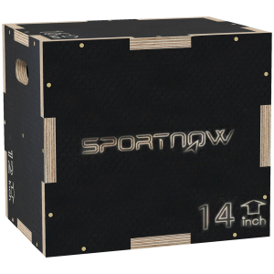 SPORTNOW Caixa Pliométrica com 3 Alturas Diferentes para Treino de Força em Casa Ginásio CrossFit Carga 120 kg 40,5x35,5x30,5 cm Preto