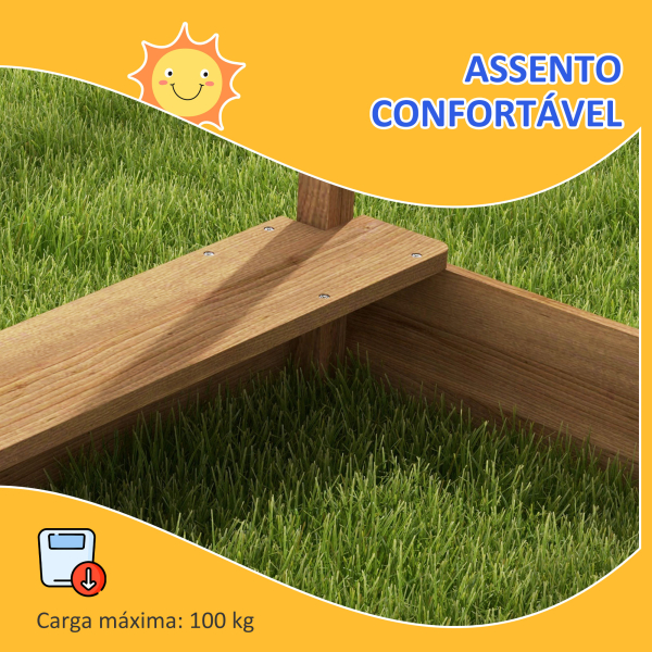 Outsunny Caixa de Areia para Crianças de Madeira com Toldo Torneira e Ardósia para Pátio Jardim 124x116x146 cm Castanho - Image 6