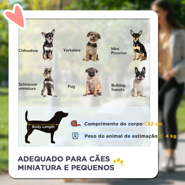 PawHut Carrinho para Cães Dobrável com Rodas Universáis Cesta de Armazenamento Correias de Segurança e Janelas 67x45x96 cm Preto - Image 4