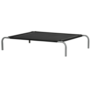 PawHut Cama Elevada para Animais de Estimação Cama para Cães e Gatos Desmontável Tecido Textilene Exterior Jardim Terraço 110x75x20 cm Preto