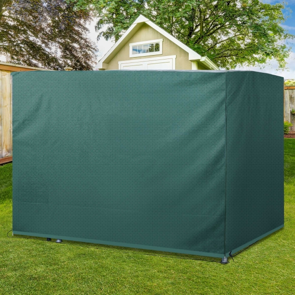 Outsunny Capa Protetora para Baloiço de Jardim de 3 Lugares 215x155x150cm Impermeável com Zíper Cobertura para Móveis de Exterior Verde - Image 6