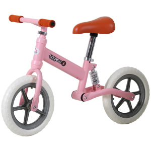 HOMCOM Bicicleta sem Pedais para Crianças entre 2-5 Anos com Assento Ajustável Rodas Antiderrapantes 85x36x54cm Rosa
