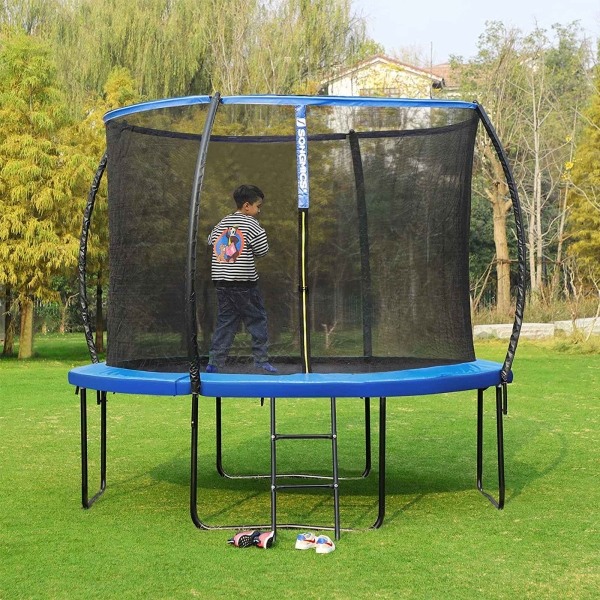 SONGMICS Tapete de segurança de reposição para trampolim, capa de mola padrão para trampolins de 6 pés, 183 cm de diâmetro, 28 cm de largura, resistente a UV, resistente a rasgos, proteção de borda, azul STP6FT - Image 2