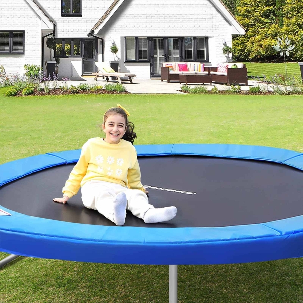 SONGMICS Tapete de segurança de reposição para trampolim, capa de mola padrão para trampolins de 6 pés, 183 cm de diâmetro, 28 cm de largura, resistente a UV, resistente a rasgos, proteção de borda, azul STP6FT - Image 3