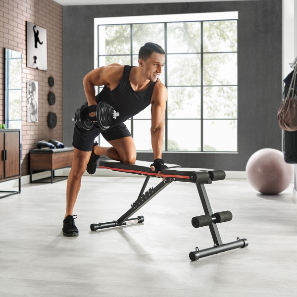 Conjunto de 2 halteres de ferro fundido SONGMICS, 2 anilhas de 25 kg, ajustável para treino masculino e feminino, empunhadura de aço, treinamento físico, levantamento de peso, academia em casa, preto SYL50BS - Image 3