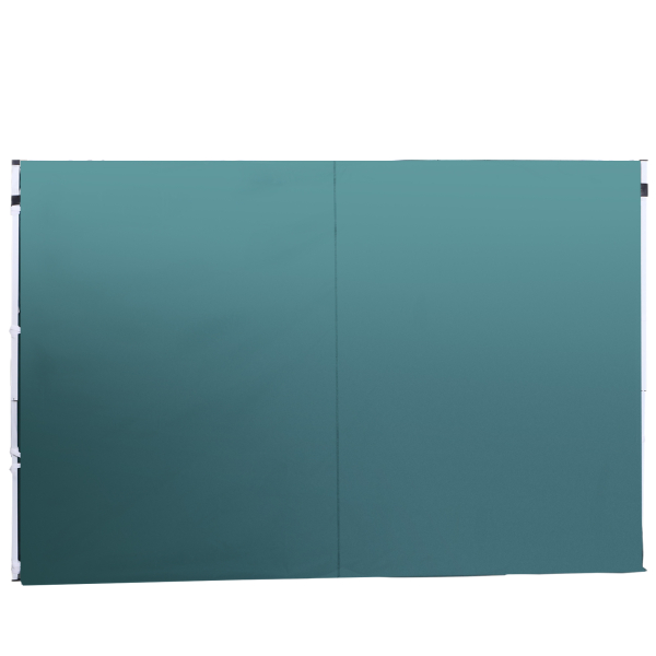 Outsunny 2 Paredes Laterais para Tenda 3x3 m Parede Lateral de Substituição de Tecido Oxford com Janela 300x200 cm Verde - Image 9