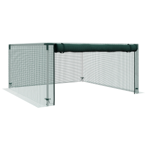 Outsunny Proteção para Cultivo Estufa de Proteção com Suportes de Aço para Plantas em Pátio Jardim Terraço 125x125x62,5 cm Verde