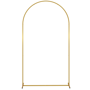 Outsunny Arco de Jardim de Metal para Decoração Casamentos com Revestimento em Pó Resistente às Intempéries 120x40x220 cm Dourado