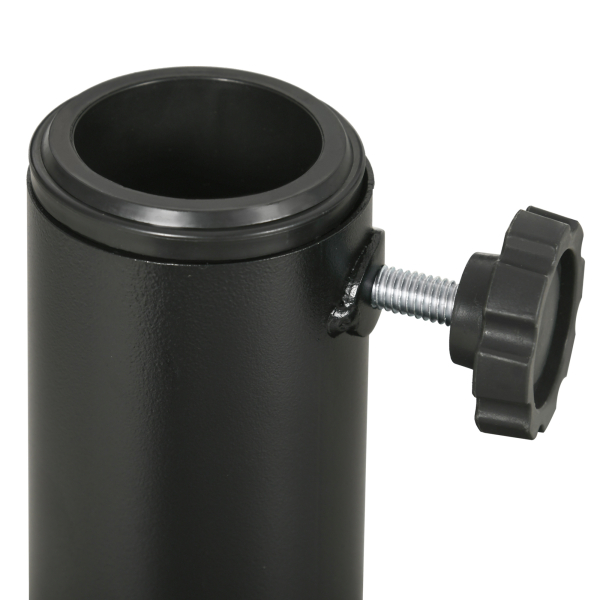 Outsunny Base de Chapéu de Sol Redonda Suporte para Chapéu de Sol Preenchido de Cimento Peso 9,5 kg para Mastros de Ø38/48 mm Preto - Image 8