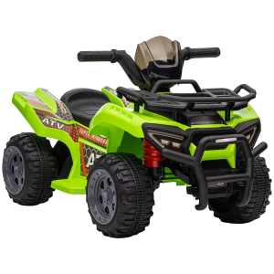 HOMCOM Quadriciclo Elétrico para Crianças Veículo Elétrico a Bateria 6V Infantil com Velocidade 2km/h 70x42x45 cm Verde