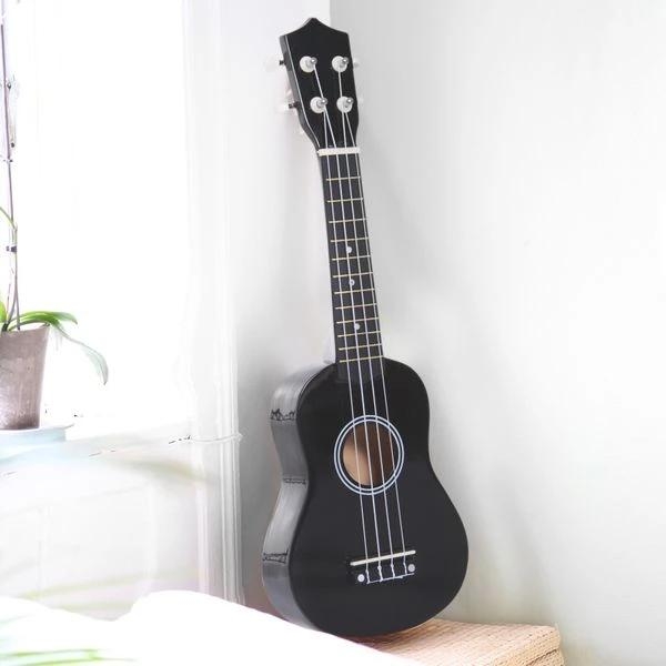 HOMCOM Ukelele de 21 Polegada para Iniciantes com Cordas de Nylon 53X17,5X6,2 cm Preto - Image 2