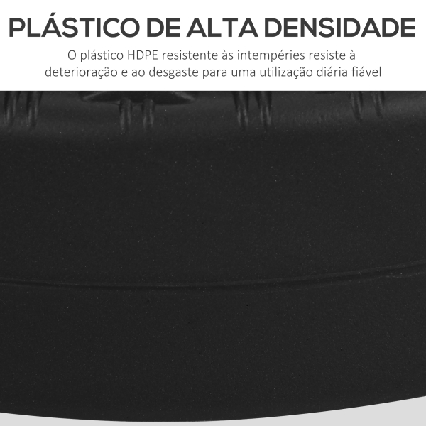 Outsunny Base para Chapéu de Sol Redondo Suporte para Chapéu de Sol Recarregável para Mastro de Chapéu de Sol Ø51x36 cm Negro - Image 6