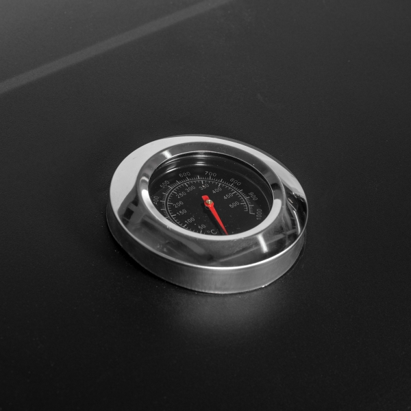 Outsunny Barbecue a Carvão com Rodas Tampa Grelhas de Aço Inoxidável Termômetro Bandeja Lateral e Prateleira 113x65x108 cm Preto - Image 9
