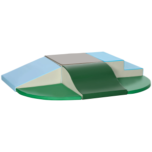 HOMCOM Conjunto de 6 Blocos de Espuma para Crianças Blocos de Construção Brinquedo Educativo Infantil para Escalar Multicor