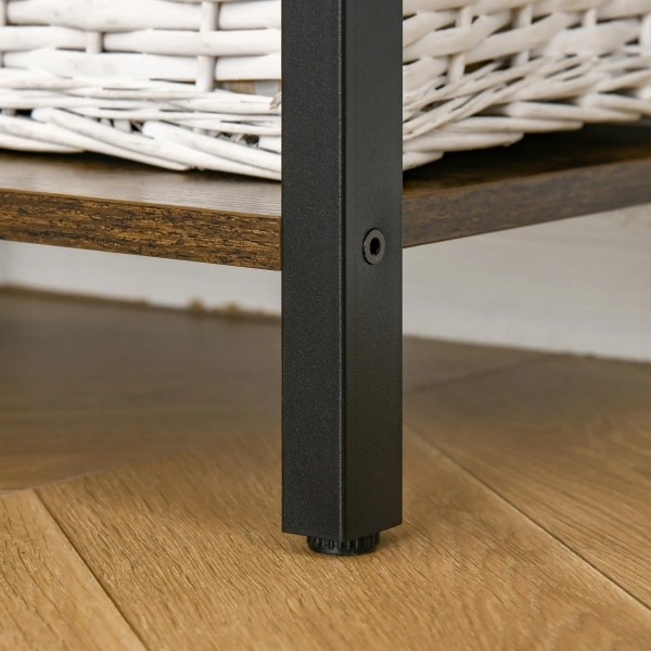HOMCOM Estante de Estilo Industrial de 5 Níveis Estante para Livros de Armazenamento com Estrutura de Aço para Sala de Estar Escritório Cozinha Dormitório 40x30x154cm Marrom Rústico - Image 8