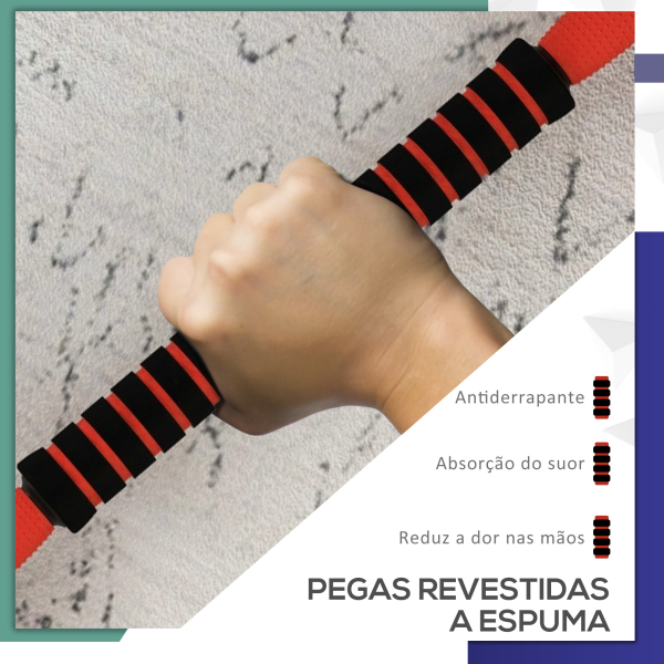SPORTNOW Conjunto de Halteres 20kg 4 em 1 Conjunto de Pesos com Kettlebell Barra de Pesos para Treino de Força em Casa Ginásio Vermelho - Image 6