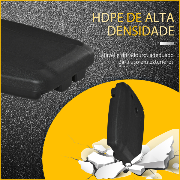 Outsunny Base de Chapéu de Sol com 2 Rodas Preenchível com Água 60kg Areia 68kg Misto 75kg Suporte de Chapéu de Sol para Jardim Pátio Terraço 80x60x15cm Preto - Image 6
