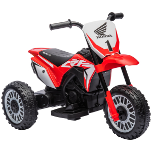 HOMCOM Mota Elétrica com Licença Honda CRF450RL Bateria 6V com Velocidade 3km/h Buzina e Som de Arranque 71x40,5x43,5 cm Vermelho