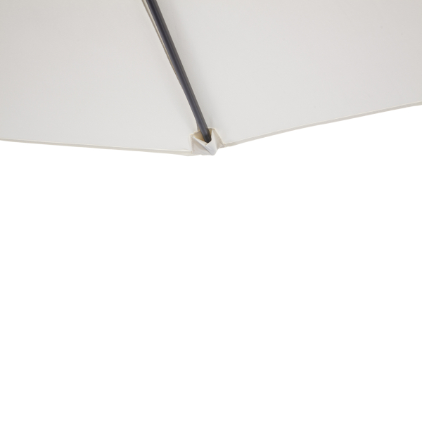 Outsunny Chapéu de Sol Semicircular 269x138x236cm Chapéu de Sol à Manivela para Jardim Terraço Pátio Piscina Creme - Image 9