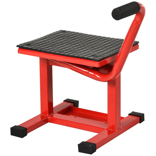 DURHAND Plataforma Elevatória Altura Ajustável 27,5-39,5 cm Elevador para Motocicletas com Base Antiderrapante 48x34x43 cm Vermelho