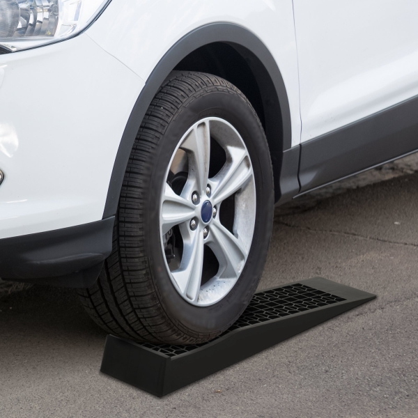 HOMCOM Conjunto de 2 Rampas para Automóvel Carga até 3000 kg Rampa para Carros SUVs e Carrinhas Pequenas 70x19,5 cm Preto - Image 2