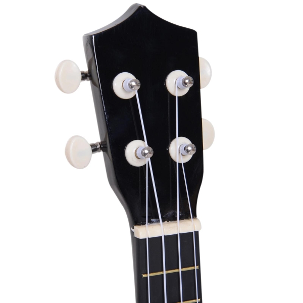 HOMCOM Ukelele de 21 Polegada para Iniciantes com Cordas de Nylon 53X17,5X6,2 cm Preto - Image 5