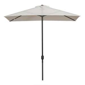 Outsunny Meia chapéu de sol 230x130x245 cm chapéu de sol para Parede Jardim com Manivela e Vara Metálica Ø38 mm Terraço Varanda Creme