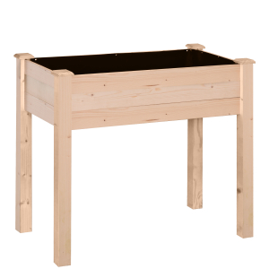 Outsunny Horta Elevada de Madeira com Tecido não Tecido e 4 Orifícios de Drenagem para Cultivo 86x46x76cm Madeira