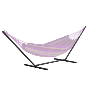 Outsunny Suporte para Cama de Rede de Metal Estrutura para Cama de Rede Carga 120 kg 360x92x112 cm Preto