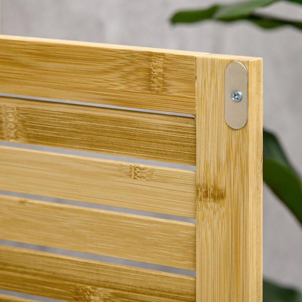 HOMCOM Armário Auxiliar Casa de Banho de Bambu com 2 Portas Compartimento Aberto e Prateleira Ajustável 50x25,5x92 cm Madeira - Image 9