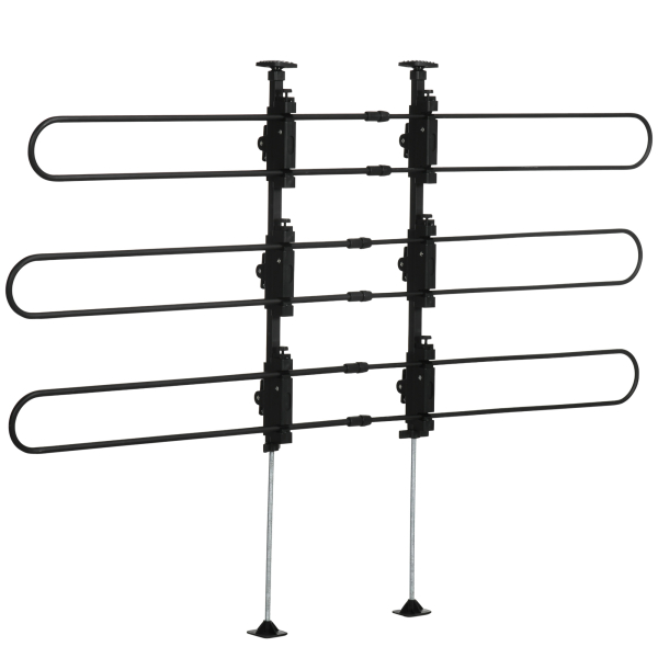 PawHut Grade de Segurança Carro para Cães Ajustável Grade de Segurança Universal para Porta Malas pde Aço 150x9x76-124 cm Preto